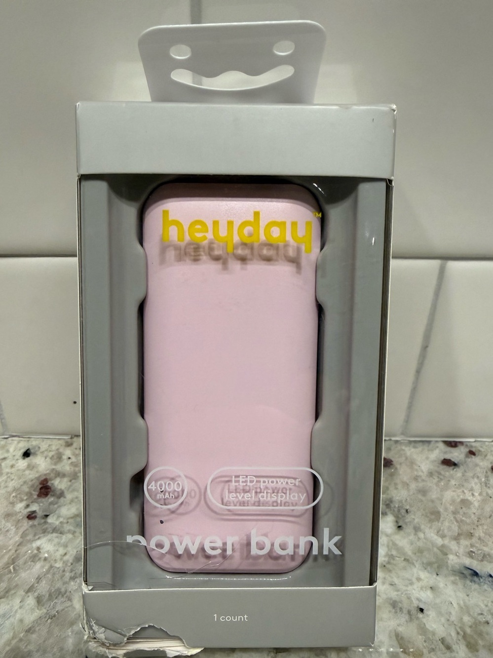 Heyday Pink Portable Power Bank - 4000mAh NIB